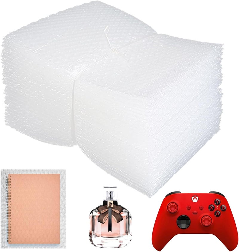 HANDRERLEE 50 Pcs Clear Bubble Out Bag 6X8Inch, Bubble Pouches Wrap for Shipping, Double Walled Cushioning Bags for Moving, Packing and Extra Protecting Fragile Item - Image 1